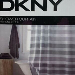 DKNY Gray /white Shower Curtain